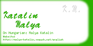 katalin malya business card